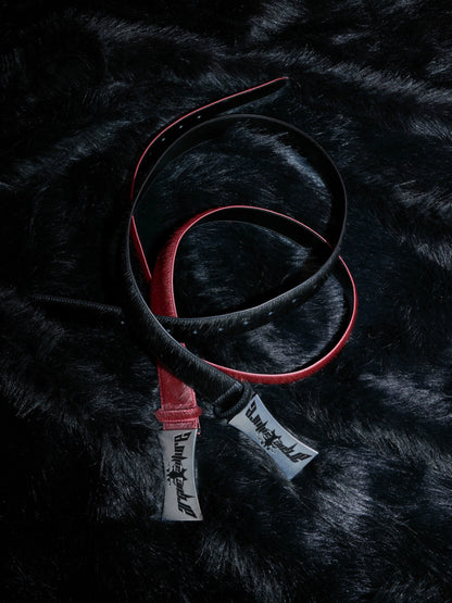 Heavyweight Aged Metal Buckle Genuine Hair Leather Belt WN18326