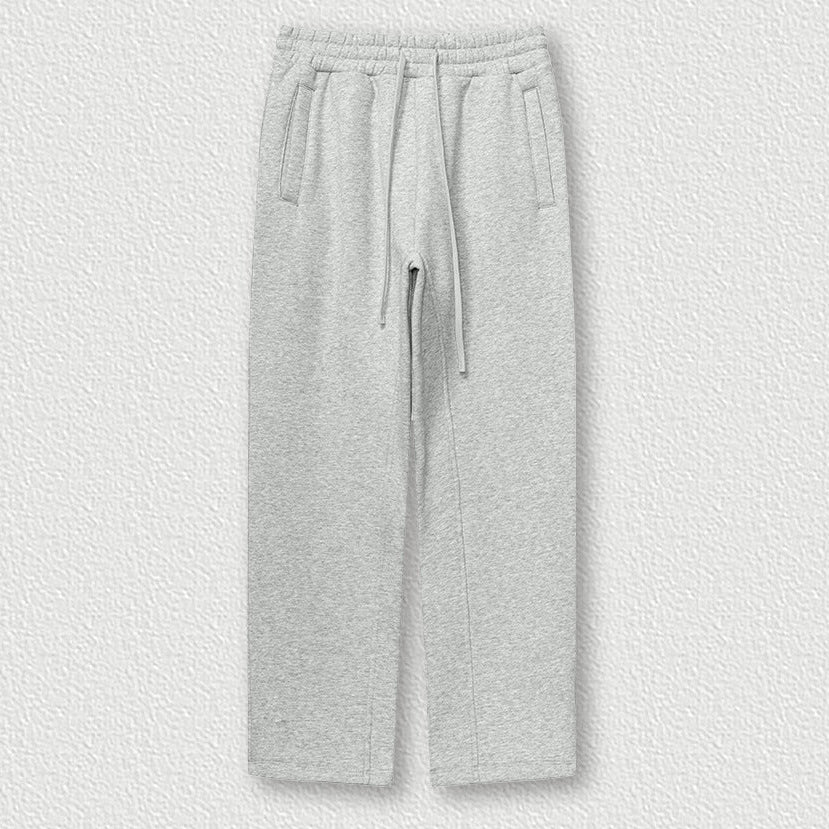 Cropped Sporty Zipper Hoodie & Sweat Jogger Pants & Straight-Leg Sweatpants Setup WN23116