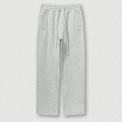 Cropped Sporty Zipper Hoodie & Sweat Jogger Pants & Straight-Leg Sweatpants Setup WN23116