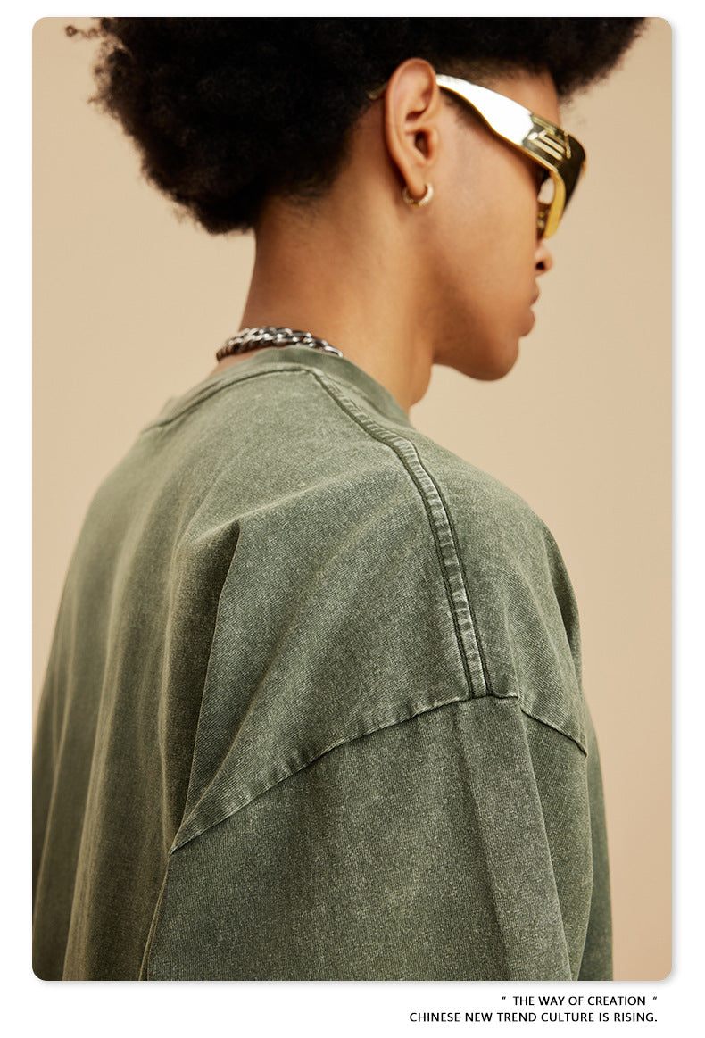 Oversize Washed Long-sleeve t-shirt WN6053