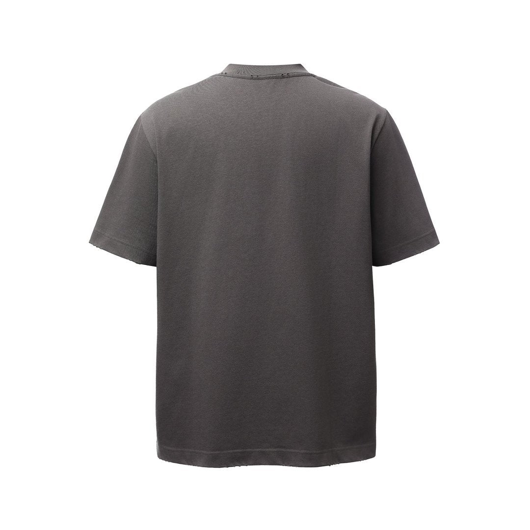 Heavyweight Washed Damage Short Sleeve T-Shirt WN25987