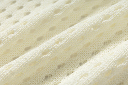 Mesh Damage Design Knit Vest WN25757