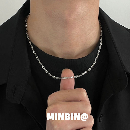 Wave Chain Titanium Steel Necklace WN19240