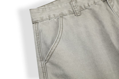 Multi-Pocket Deconstruction Curved Wide Leg Denim Jeans WN25858
