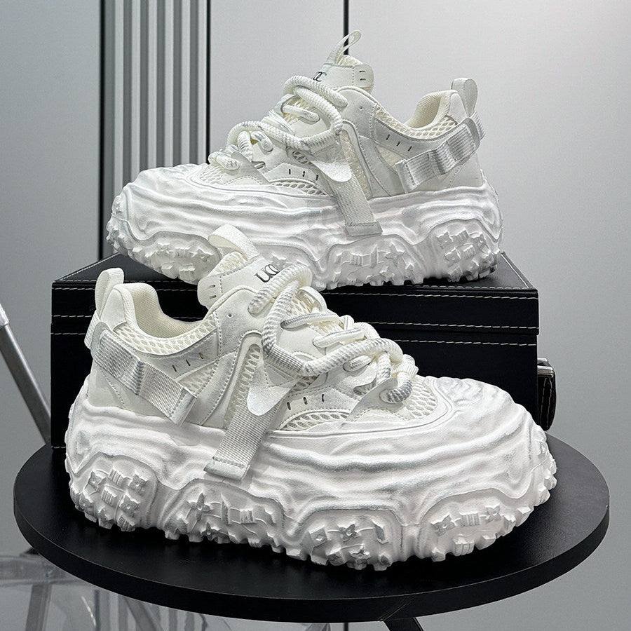 Strap Mesh Platform Chunky Sole Sneakers WN24656