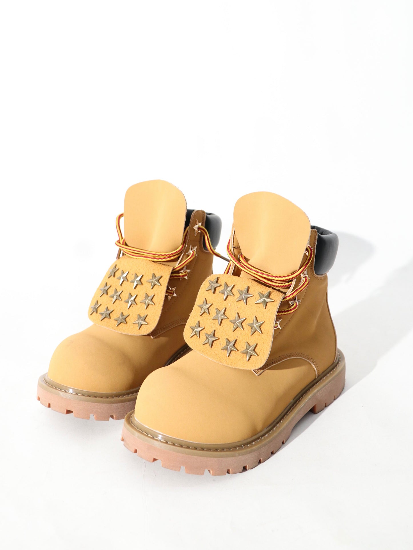 Star Studs Flap Lace-Up Boots WN24084
