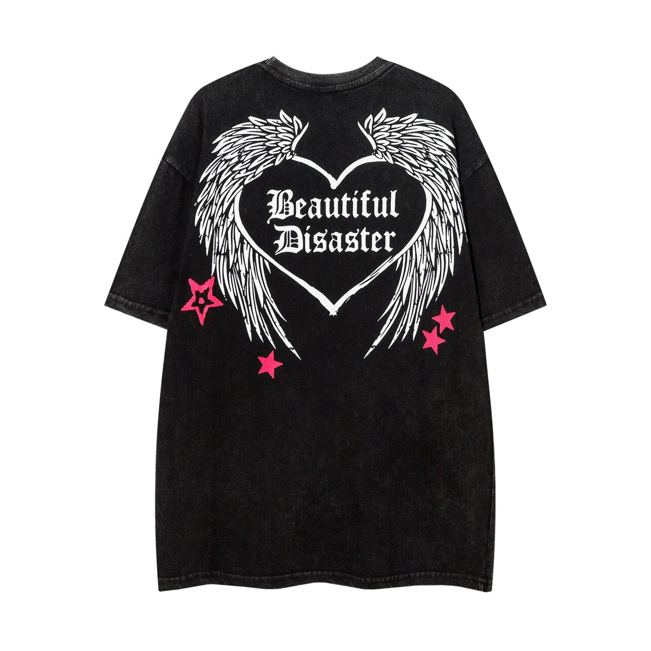 Oversize Washed Graphic Print Short Sleeve T-Shirt WN24454