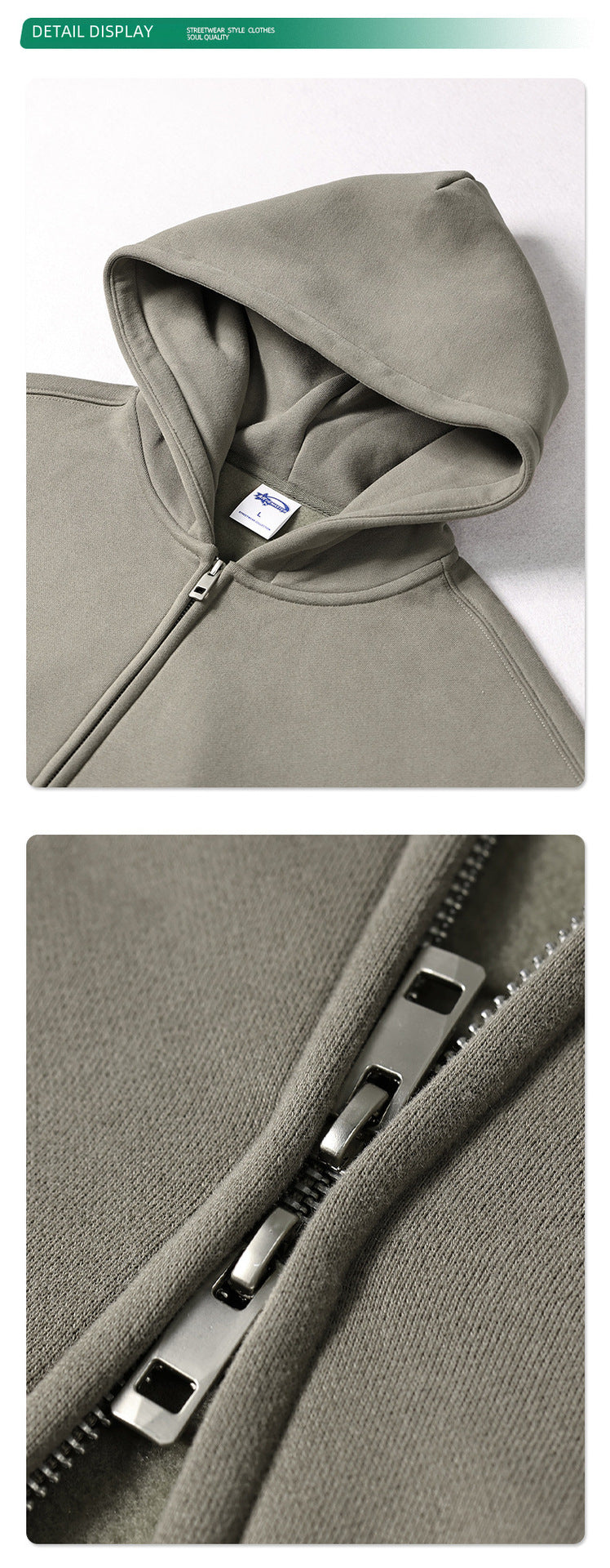 Oversize Heavyweight Zipper Hoodie & Heavyweight Sweatpants Setup WN6640