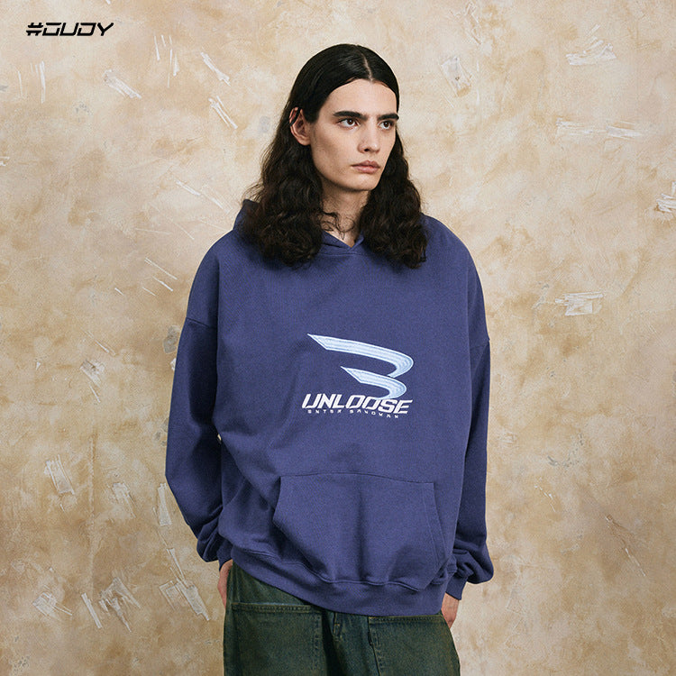 Embroidery Oversize Pullover Hoodie WN12464