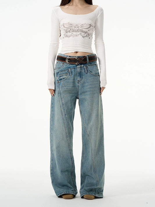 Wide Leg Denim Jeans WN7935