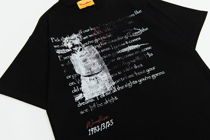 Graphic Letter Print Short Sleeve T-Shirt WN26028