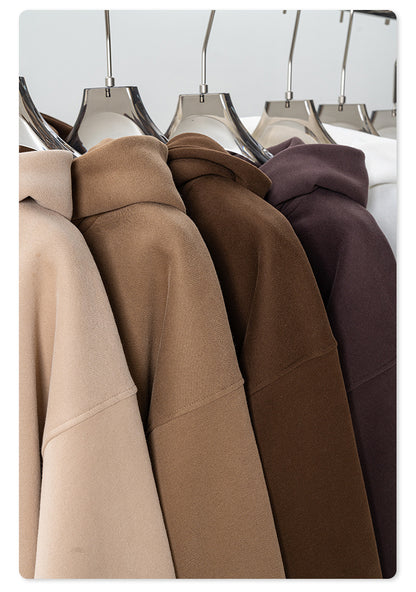 Fleece Lining Oversize Washed Zipper Hoodie WN9943