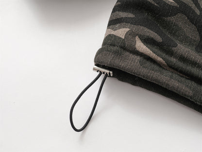 Camouflage Fur Collar Hooded Padded Jacket WN11555