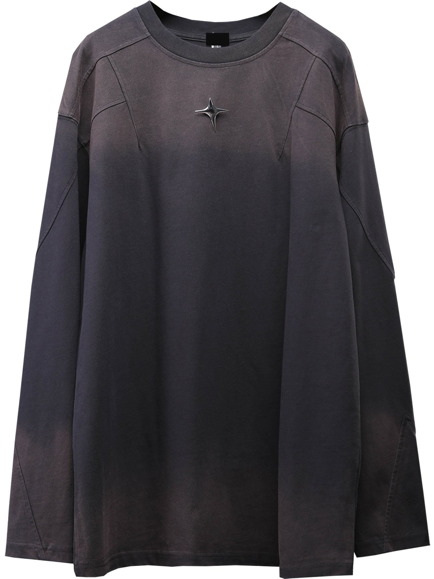 Gradient Structural Oversize Long Sleeve T-Shirt WN22561