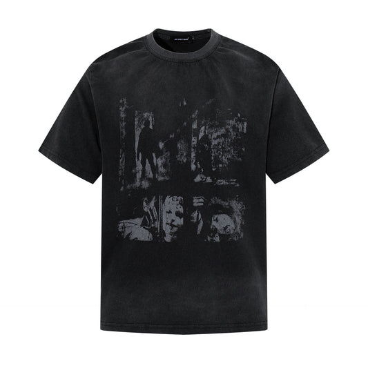 Graffiti Print Short Sleeve T-Shirt WN25686