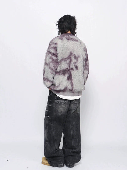 Oversize Shaggy Knit Sweater WN10928