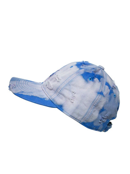 Tie-Dye Damage Deep Curved-Brim Cap WN21145