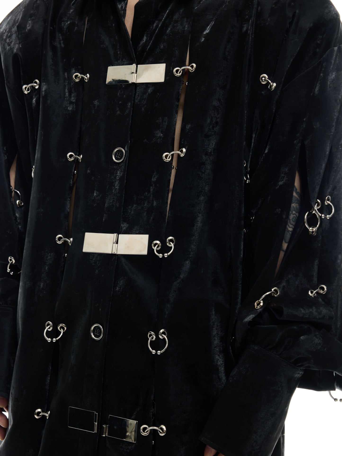 Heavyweight Metal Buckle Long Sleeve Shirt WN16339