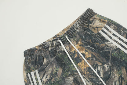 Camouflage Leaf Print Straight Pants WN11501