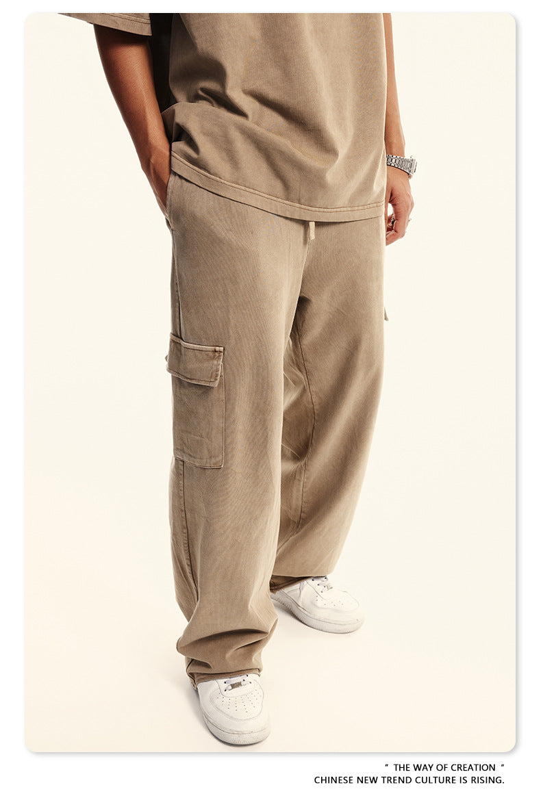 Wide-leg Thin Cargo Sweatpants WN6022