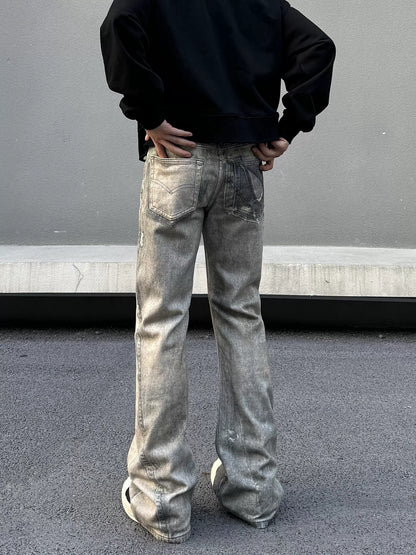 Digital Print Flare Denim Jeans WN19510