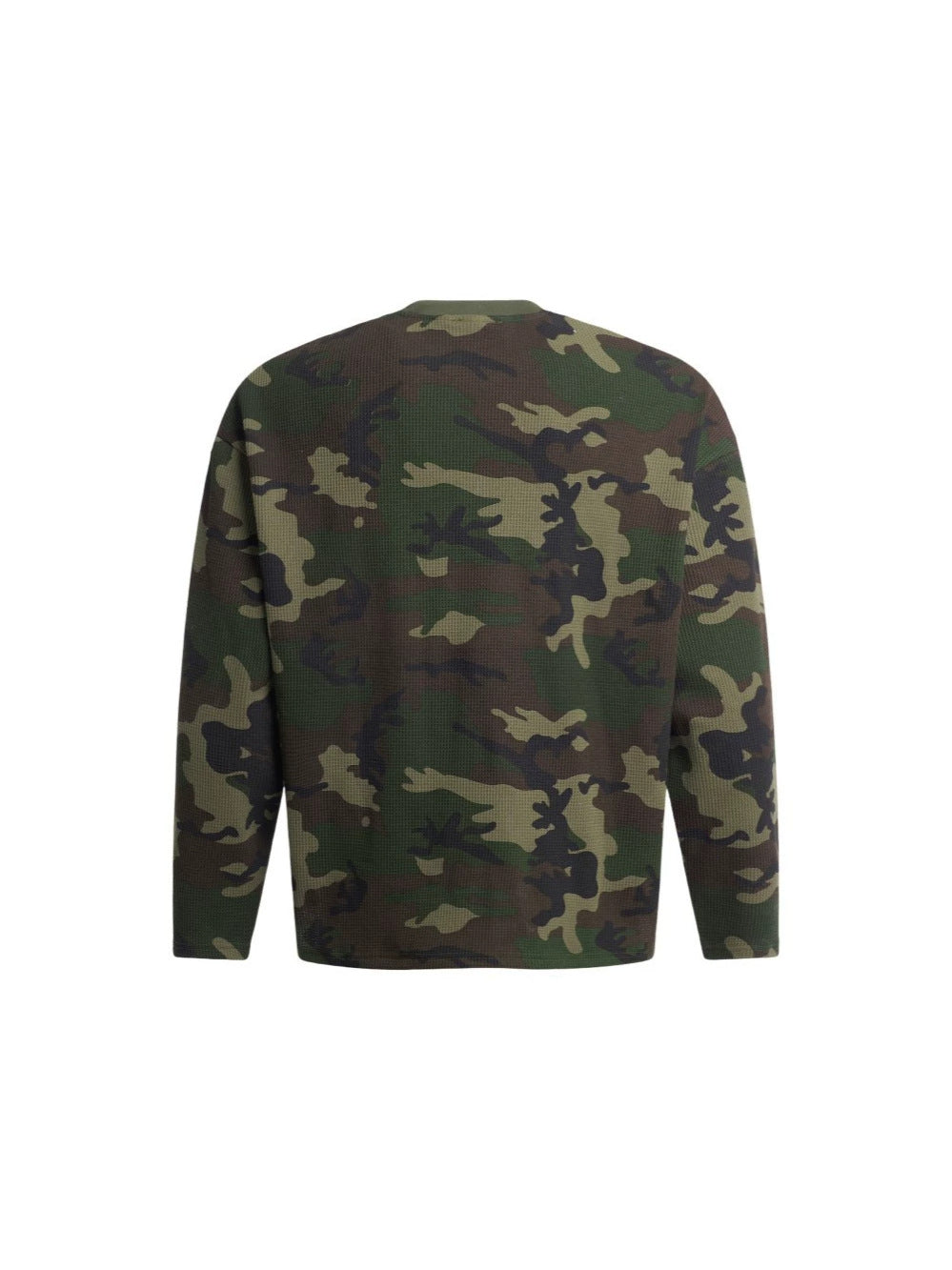 Camouflage Letter Graphic Long Sleeve T-Shirt WN27960