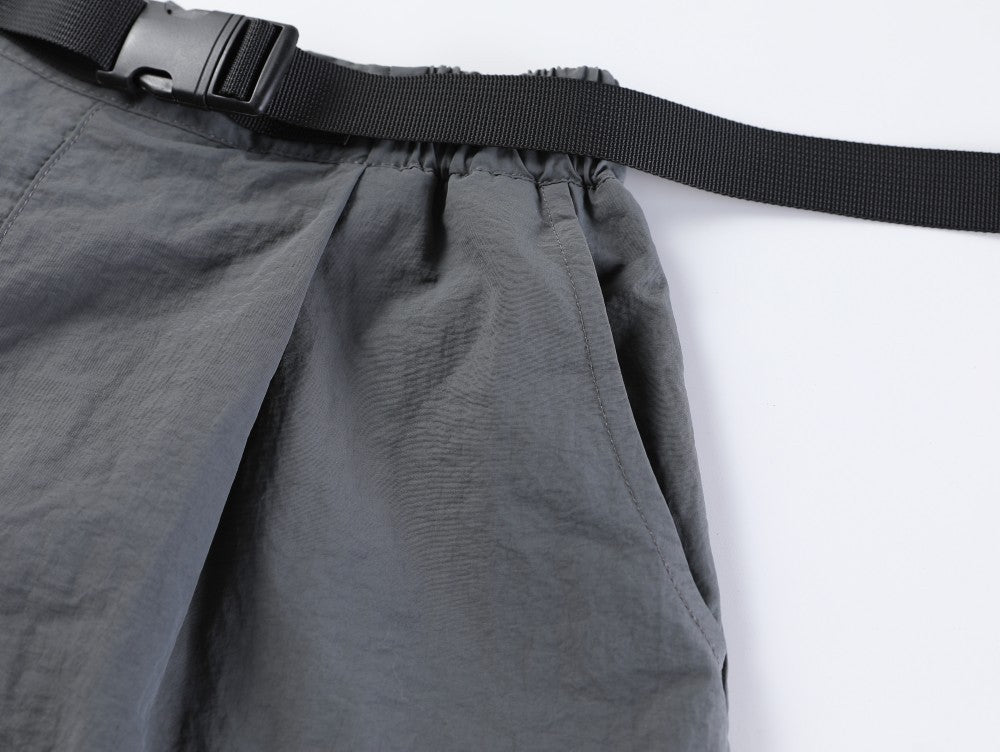 Utility 3D Pocket Wide Leg Cargo Half Pants WN27888