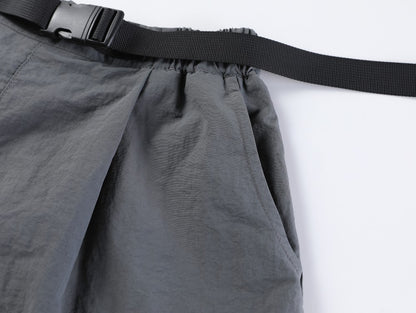 Utility 3D Pocket Wide Leg Cargo Half Pants WN27888