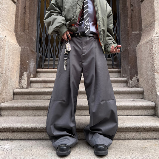 Pleats Drape Wide Leg Trousers WN24394