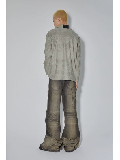 Swamp Green Textured Long Sleeve Shirt WN19046