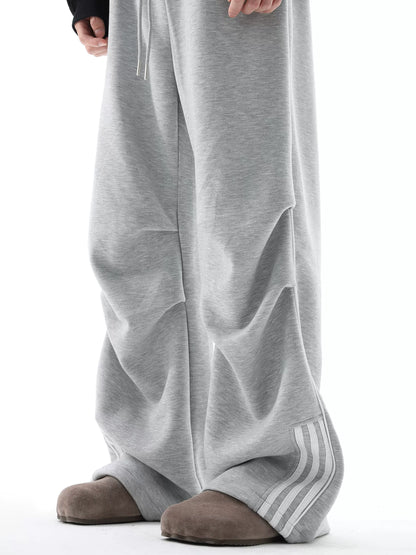 Wrinkled Drape Wide-Leg Sweatpants WN10286