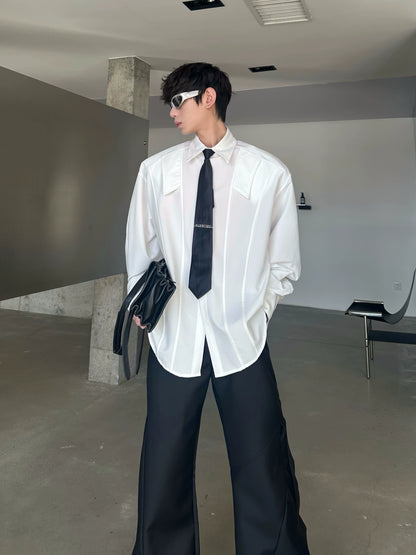 Tie Design Long Sleeve Shirt WN16750