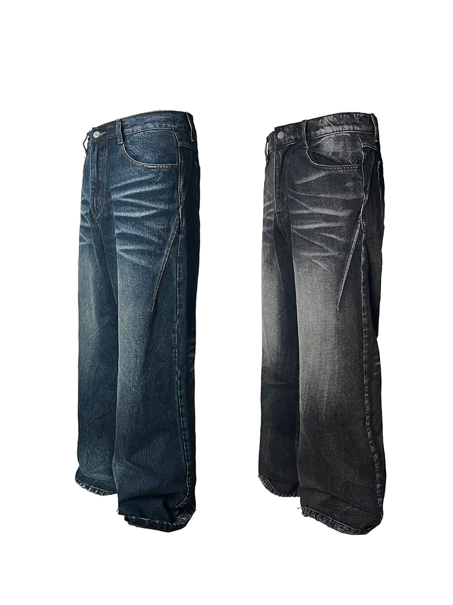 Wide-Leg Straight Denim Jeans WN8508