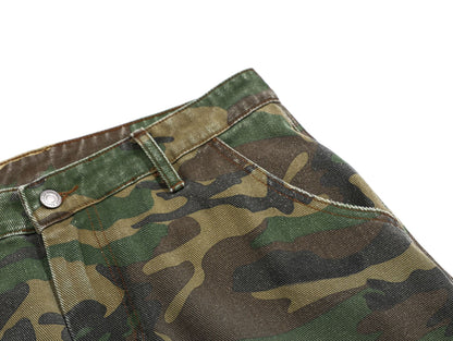 Camouflage Flare Cargo Pants WN12728