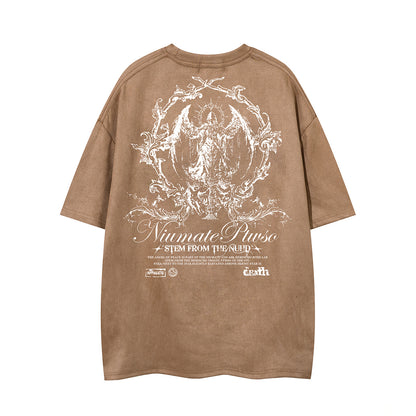 Thorn Letter Print Short Sleeve T-Shirt WN26959