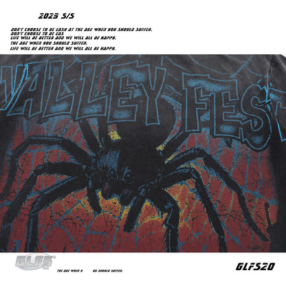 Spider Web Graphic Short Sleeve T-Shirt WN26448