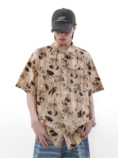 Butterfly Full Print Short Sleeve Shirt WN7545