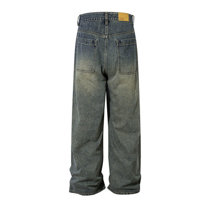 Washed Straight-Leg Denim Jeans WN11233