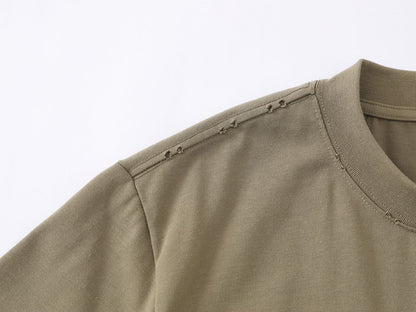 Heavyweight Washed Damage Short Sleeve T-Shirt WN25987