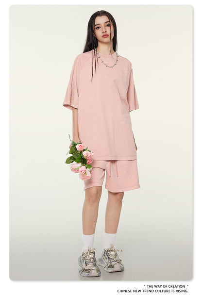 Oversize Washed Short-sleeve T-shirt WN6458