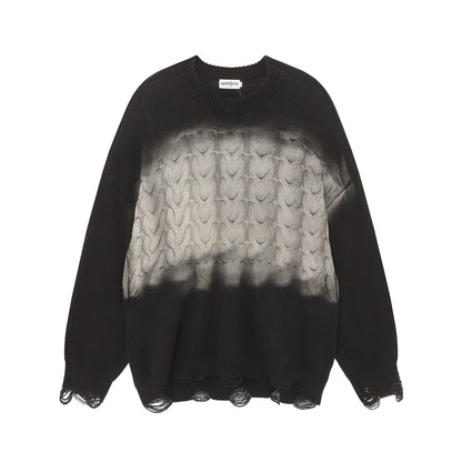 Washed Oversize Knit Sweater WN10893