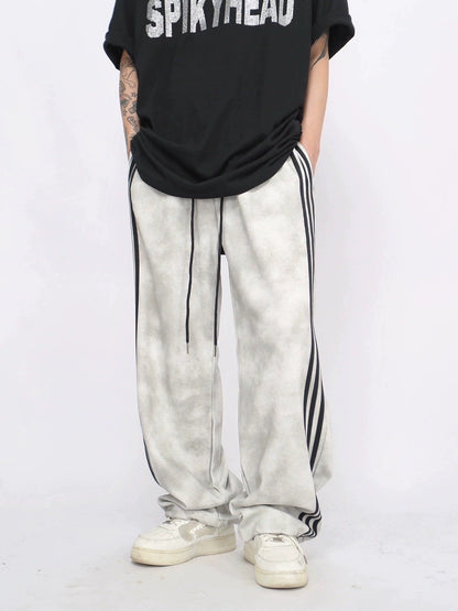 Washed Side Striped Sporty Pants WN8355