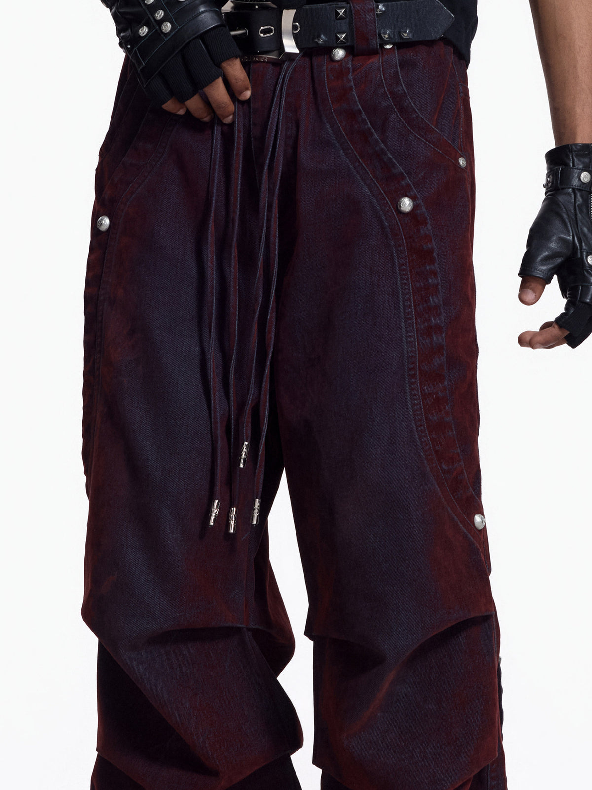 Washed Drawstring Wide Leg Pants WN27455