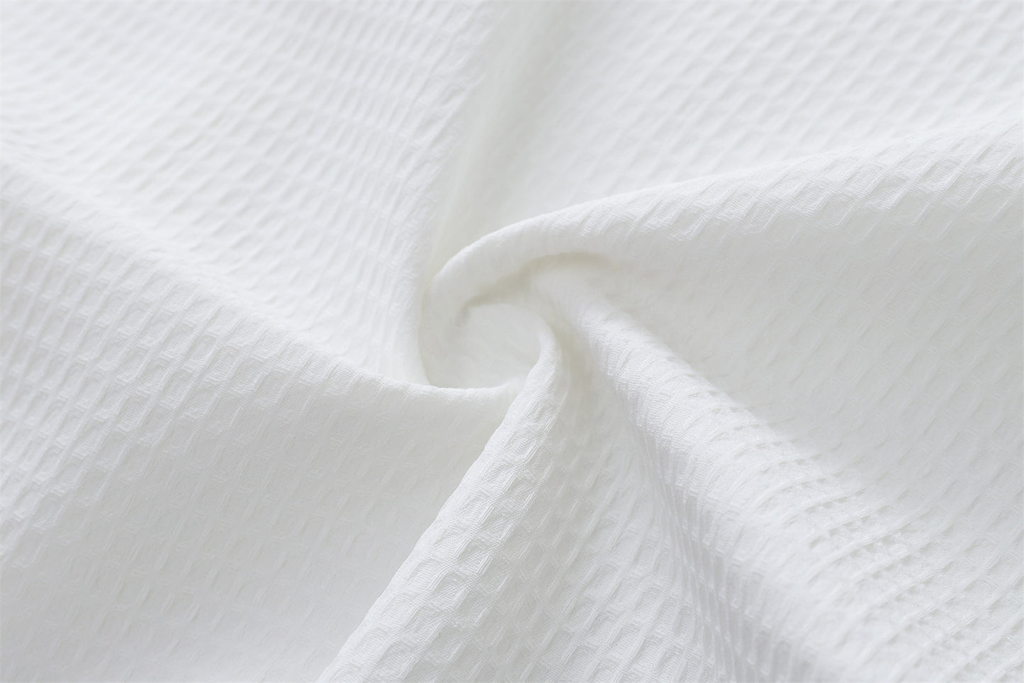 Floral Embroidery Waffle Short Sleeve Shirt WN16201