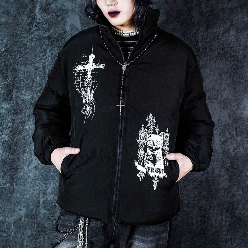 Graphic Design Puffer Jacket WN15972