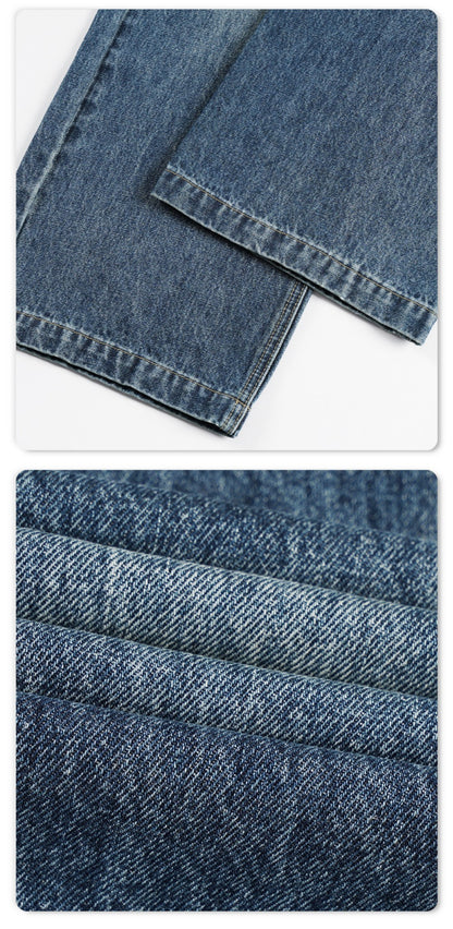 Metal Stud Washed Wide Leg Denim Jeans WN27843