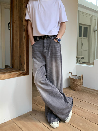 Washed Wide Leg Denim Jeans WN24964