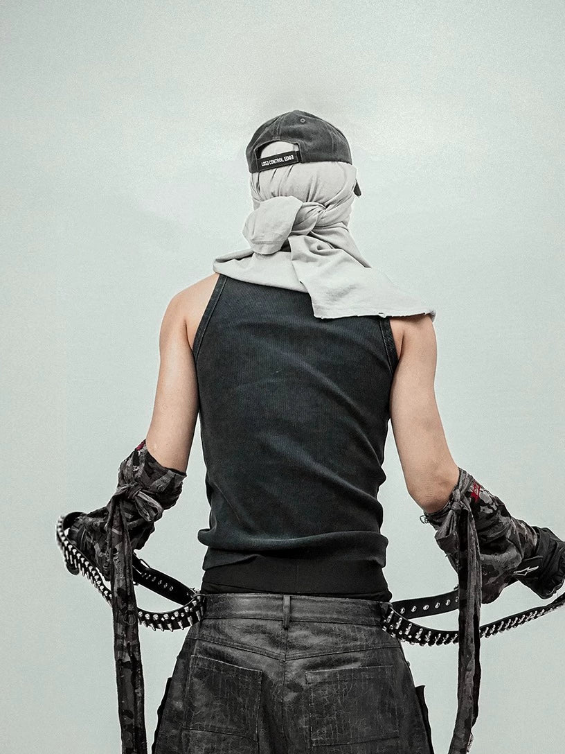 Washed Digital Print Tank Top WN20842