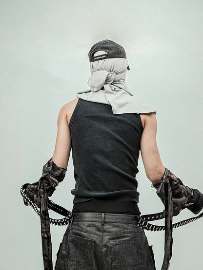 Washed Digital Print Tank Top WN20842