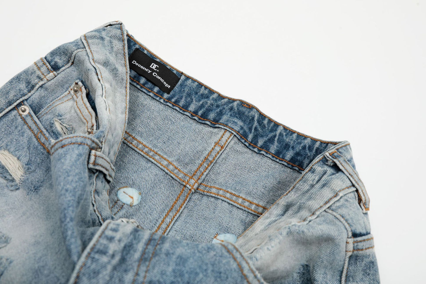 Washed Damage Flare Denim Jeans WN26068